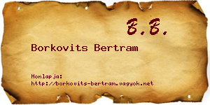 Borkovits Bertram névjegykártya
